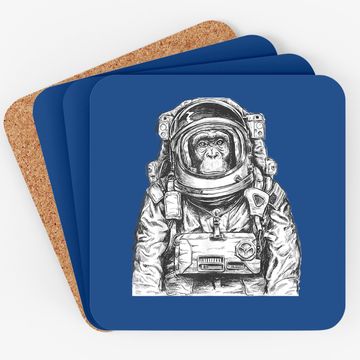 Discover Astronaut Monkey Chimpanzee Cosmonaut Astronomy Coaster