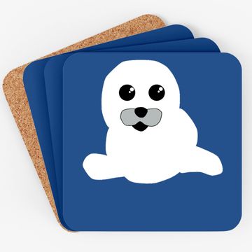 Discover Baby Seal Sea Lion Comic Manga Design Coaster