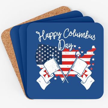 Discover Happy Columbus Day Coaster