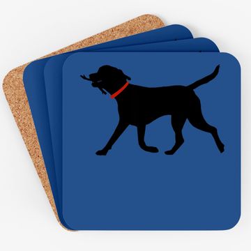 Discover Labrador Retriever Coaster Play Fetch Black Lab Coaster