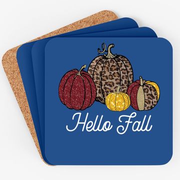 Discover Fall Leopard Pumpkin Fall Vibes Fall Autumn Gift Coaster