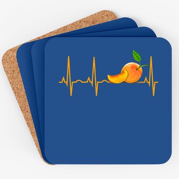 Discover Peach Fruit Heartbeat Coaster