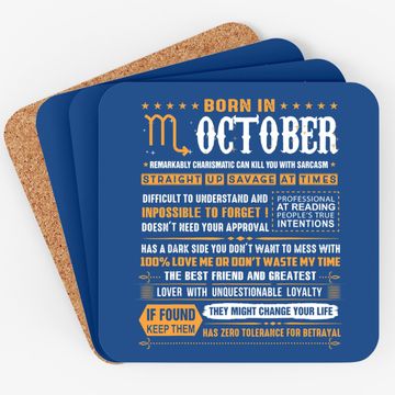 Discover Born In October Scorpio Coaster