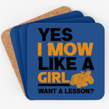 Discover I Mow Like A Girl Lawnmower Gardener Mower Lawn Mowing Coaster