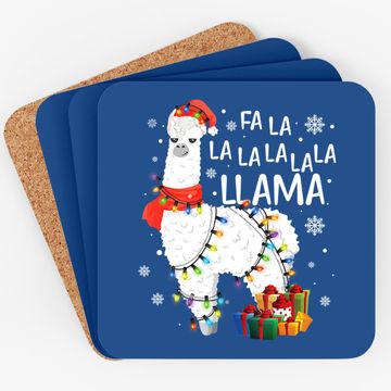 Discover Fa La La Llama Funny Christmas Coaster