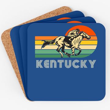 Discover Kentucky Vintage Retro Sunset Horse Racing Derby Coaster