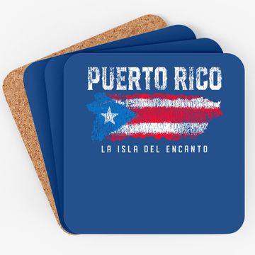 Discover Puerto Rico Island Flag Coaster