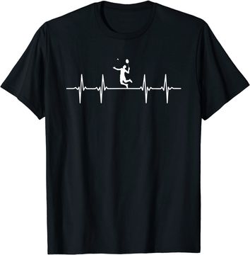 Discover Great Badminton Heartbeat Gift Shuttlecock T-Shirt