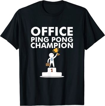 Discover Office Ping Pong Champion and Table Tennis T Shirt