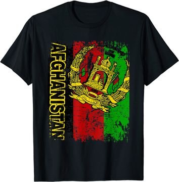 Discover Vintage Afghanistan Flag T Shirt