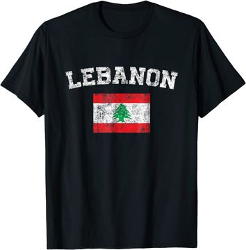 Discover Vintage Flag Lebanon T Shirt