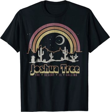 Discover Joshua Tree Desert Rainbow Vintage Retro Outdoors T-Shirt
