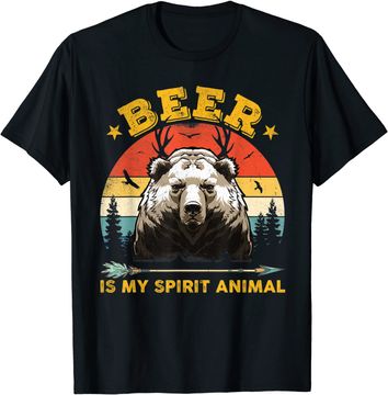Discover Beer Is My Spirit Animal Bear Deer Beer T-Shirt