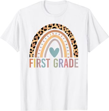 Discover First Grade Rainbow Girls Boys Teacher Team T-Shirt