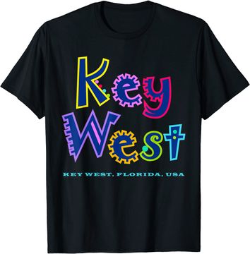 Discover Key West Florida Tropical Type Design T-Shirt