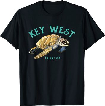 Discover Key West Florida Happy Sea Turtle T-Shirt