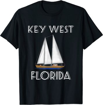 Discover Key West Florida FL Nautical Sailboat Sailing T-Shirt