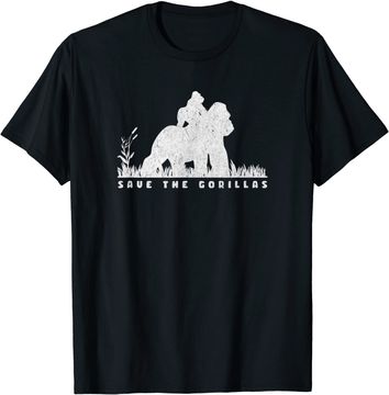 Discover Save the Gorillas Mama & Baby Gorilla T Shirt