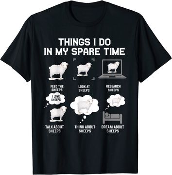 Discover Things I Do In My Spare Time Sheeps T-Shirt