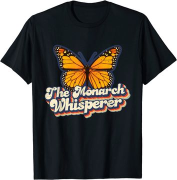 Discover The Monarch Whisperer Retro Monarch Butterfly Entomology T-Shirt