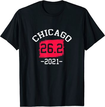 Discover Chicago 26.2 2021 Marathon Running Runners T-Shirt