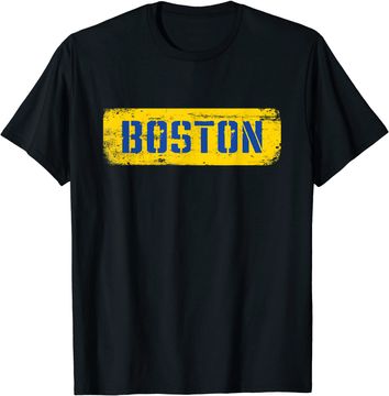Discover Retro Boston Running Marathon Finish Line T-Shirt