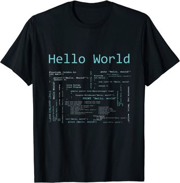 Discover Hello World Computer Programming Languages T Shirt