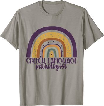 Discover Speech Language Pathologist Rainbow Speech Therapy T-Shirt