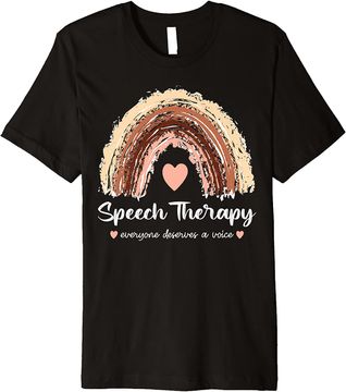 Discover Speech Therapy | Everyone Deserves a Voice Rainbow Cute T-Shirt