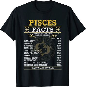 Discover Pisces Facts Zodiac Signs T Shirt