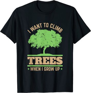 Discover Future Arborist Tree Surgeon Trees Climbing T Shirt