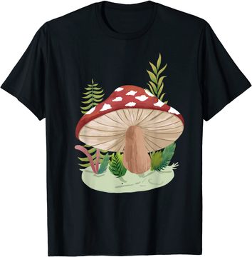 Discover Foraging Wild Mushroom Vintage retro Fungi Champignon T-Shirt