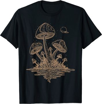 Discover Cottagecore Mushrooms Fungi Goblincore Aesthetic T-Shirt