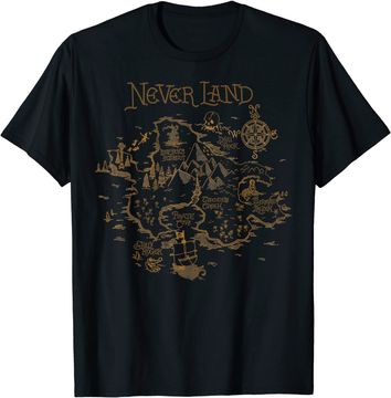 Discover Peter Pan Never Land Map Graphic T Shirt