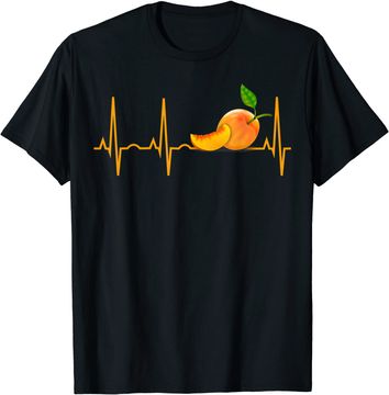 Discover Peach Fruit Heartbeat T Shirt