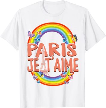 Discover Paris je t'aime I Love Eiffel Tower T-Shirt