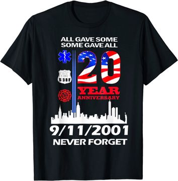 Discover 20 Years Anniversary 9 11 Never Forget National Day T Shirt
