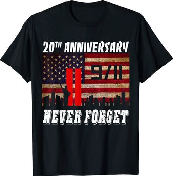 Discover Never Forget 9-11 20th Anniversary Patriot Day T-Shirt