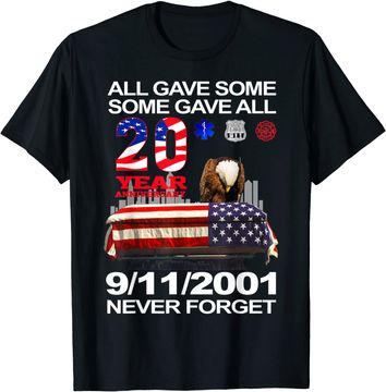 Discover Never Forget 9-11-2001 20th Anniversary Firefighters T-Shirt