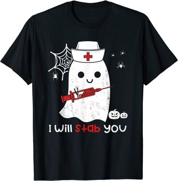 Discover Nurse Ghost I Will Stab You T Shirt