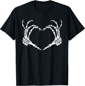 Discover Skeleton Hand Heart Sign Bones Costume T Shirt