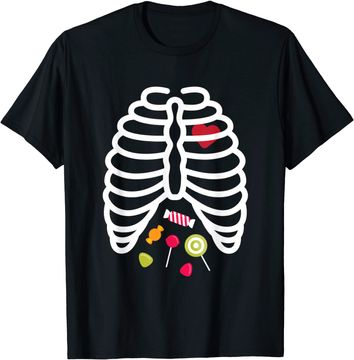 Discover Skeleton Rib Cage Heart Candy T Shirt