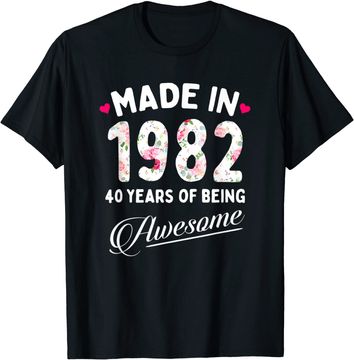 Discover 40th Birthday Made 1982 T-Shirt