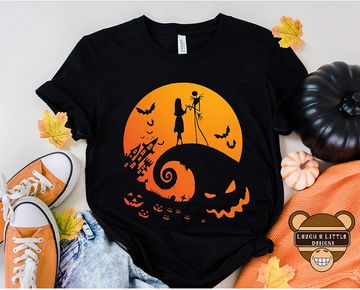 Discover Jack Skellington The Nightmare Before Christmas And Sally Halloween T-Shirt