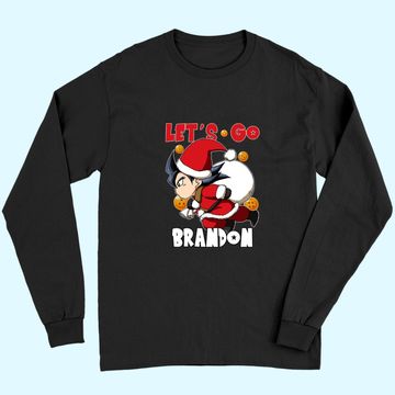 Discover Goku Santa Christmas Let's Go Brandon Long Sleeves