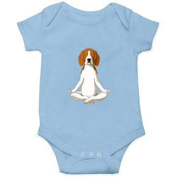 Discover Yoga Dog Beagle Baby Bodysuit