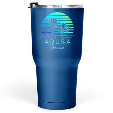 Discover Aruba Beach Tropical Vibes Vacation Souvenir Tumbler 30 Oz