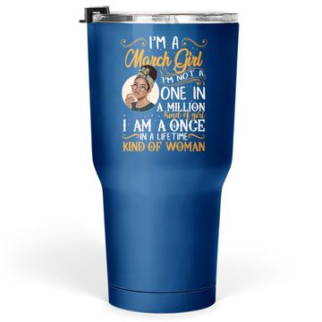 Discover I'm A March Girl Black Pisces Tumbler 30 Oz