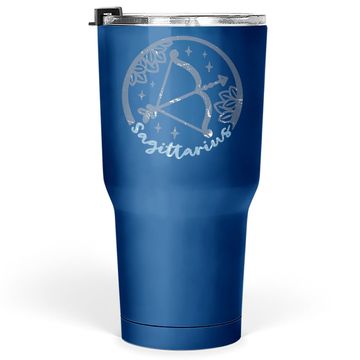 Discover Vintage Distressed Sagittarius Symbol Zodiac Sign Tumbler 30 Oz