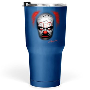 Discover Evil Clown Scary Black Tumbler 30 Oz
